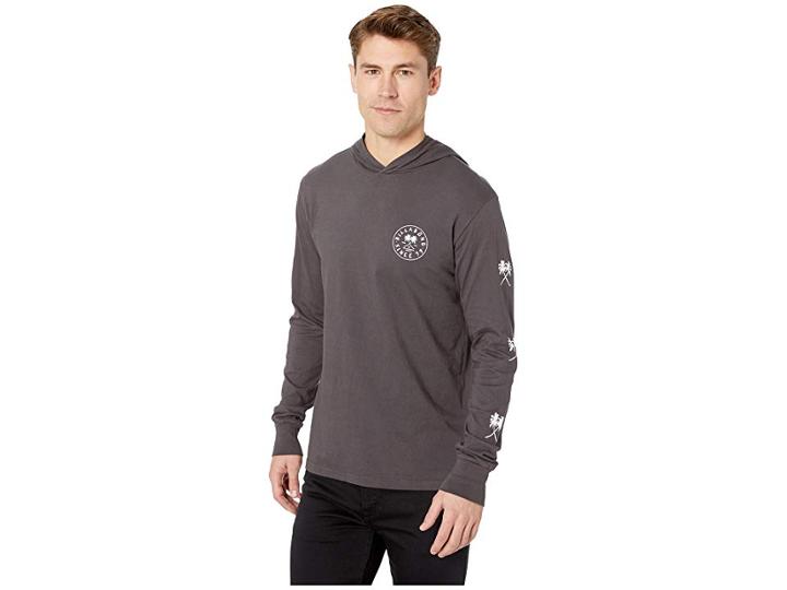 Billabong Tendencies Long Sleeve Hood T-shirt (charcoal) Men's Clothing