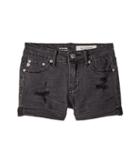 Ag Adriano Goldschmied Kids The Heather Roll Cuff Shorts In Light Black (big Kids) (light Black) Girl's Shorts