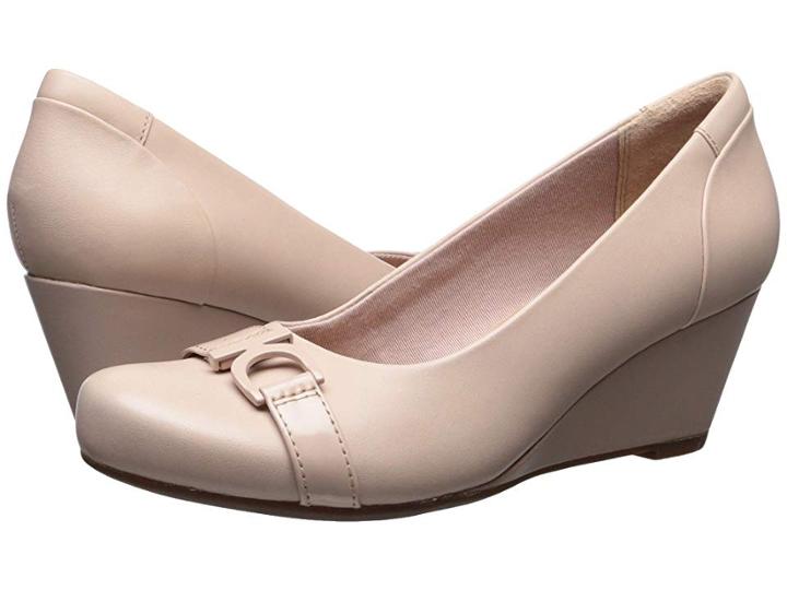 Clarks Flores Poppy (dusty Pink) Women's Wedge Shoes