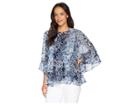Michael Michael Kors Patchwork Flowers Top (true Navy/light Chambray) Women's Clothing