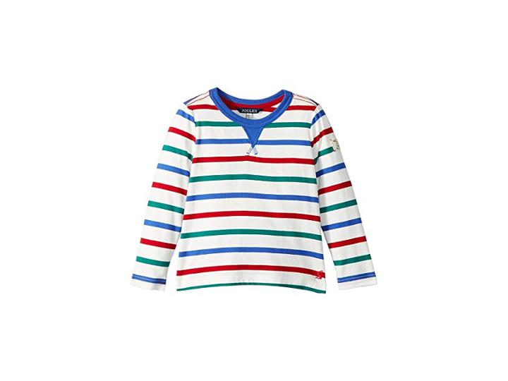 Joules Kids Breton Striped T-shirt (toddler/little Kids) (cream Multi Stripe) Boy's Clothing