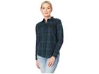 Lauren Ralph Lauren Petite Patch Tartan Cotton Shirt (navy/green Multi) Women's Long Sleeve Button Up