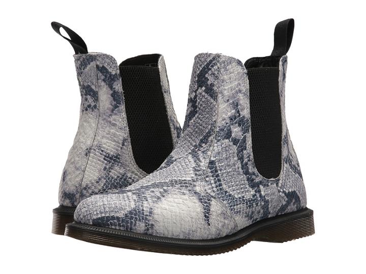 Dr. Martens Flora Chelsea Boot (light Grey Asciano) Women's Lace-up Boots