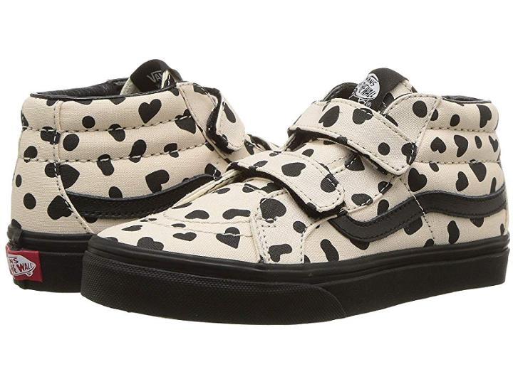 Vans Kids Sk8-mid Reissue V (little Kid/big Kid) ((cheetah Hearts) Sand Dollar/black) Girls Shoes