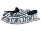 Sanuk I'm Game (indigo Zebra) Women's Slip On  Shoes