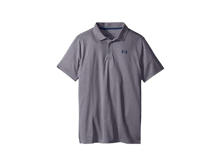 Under Armour Kids Performance Polo Novelty (big Kids) (zinc Gray/zinc Gray/academy) Boy's Clothing