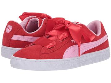 Puma Kids Suede Heart Radicals (big Kid) (hibiscus/pale Pink) Girls Shoes