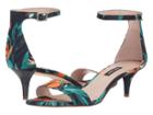 Nine West Leisa Heel Sandal (navy Multi Fabric) Women's Shoes