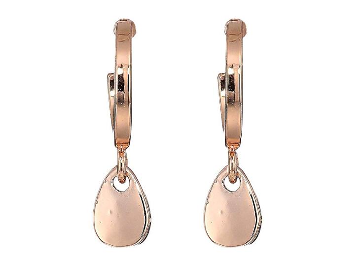 French Connection Small Hoop Drop Earrings (rose Gold) Earring