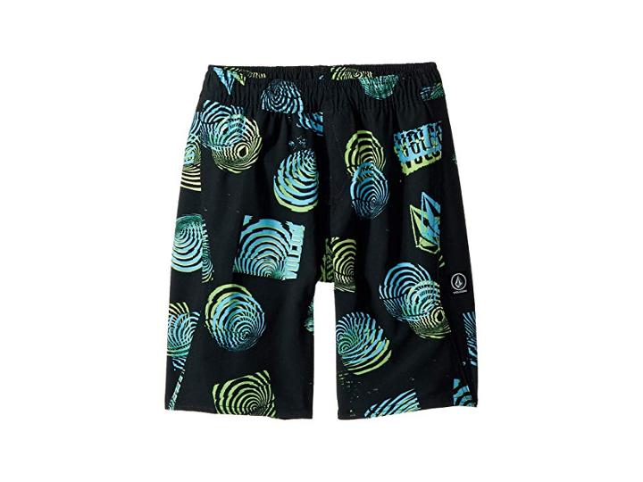 Volcom Kids Nothing More Volley Boardshorts (little Kids/big Kids) (black) Boy's Swimwear