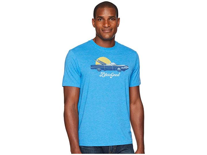 Life Is Good Beach Caddy Cool Tee (marina Blue) Men's T Shirt