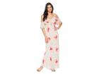 Calvin Klein Floral Chiffon Popover Maxi Dress Cd8h27ld (khaki Multi) Women's Dress