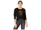 Romeo & Juliet Couture Skull Motif Sweater (black) Women's Sweater