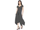 Lauren Ralph Lauren Petite Cotton-blend T-shirt Dress (polo Black/soft White) Women's Dress