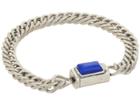 Steve Madden 8 Squared Lapis Franco Chain Magnetic Bracelet (silver/blue) Bracelet