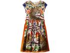 Dolce & Gabbana Kids Short Sleeve Dress (big Kids) (natural Print) Girl's Dress