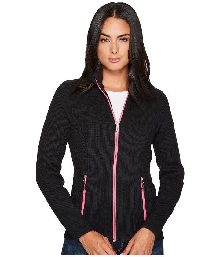 Spyder Endure Full Zip Mid Wt Stryke Jacket (black/raspberry) Women's Coat