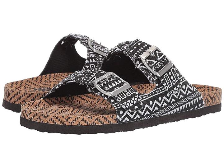 Muk Luks Willow (black/white) Women's Sandals