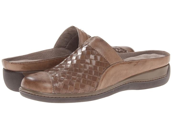 Softwalk San Marcos Woven (stone Burnished Veg Kid Leather) Women's Clog Shoes