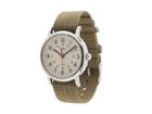 Timex Weekender Slip Through Nylon Strap Watch (cream/silver/olive) Watches