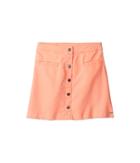 Tommy Hilfiger Kids Snap Front Fray Skirt (big Kids) (bright Melon) Girl's Skirt