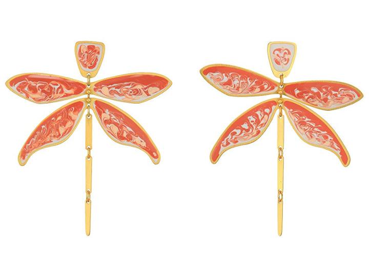 Tory Burch Dragonfly Earrings (blush/ivory) Earring