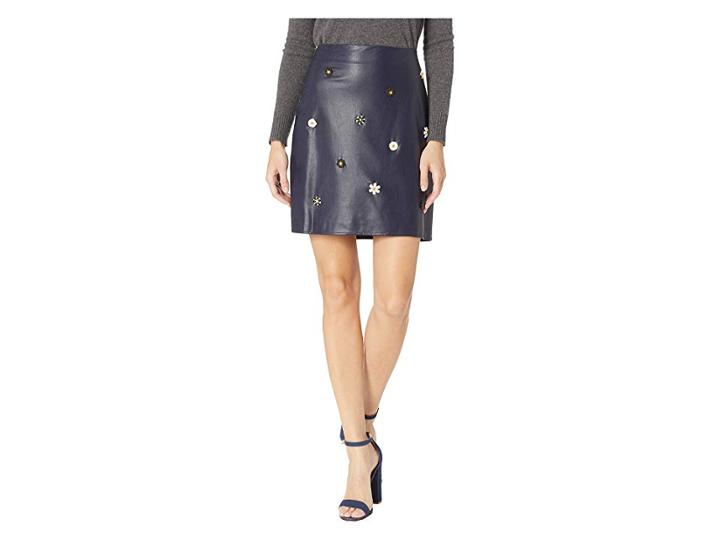 Cece Embellished Pleather Skirt (caviar) Women's Skirt