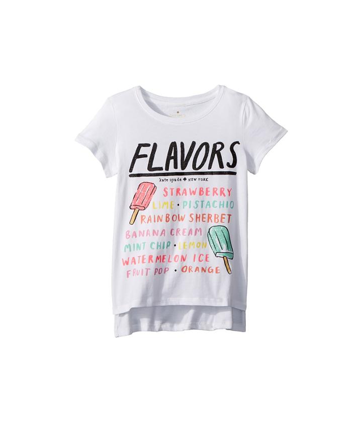 Kate Spade New York Kids Ice Pops Menu Tee (little Kids/big Kids) (fresh White) Girl's T Shirt