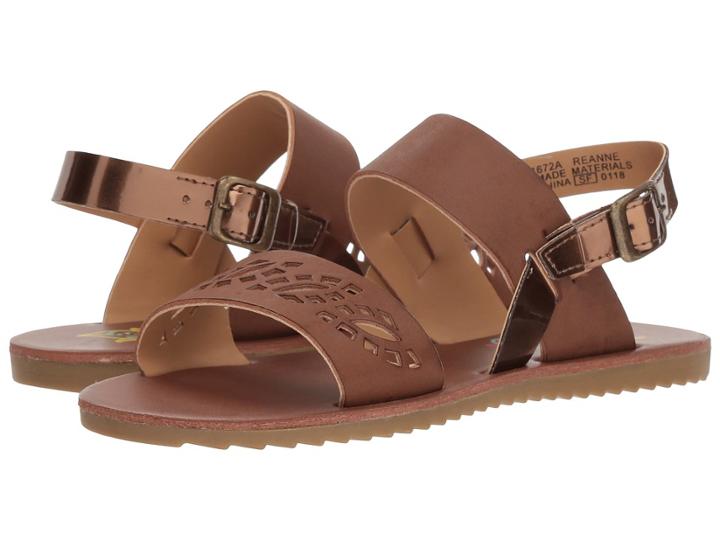 Rachel Kids Reanne (little Kid/big Kid) (brown/metallic) Girl's Shoes