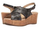 Cordani Delight (black Texture) Women's Wedge Shoes