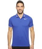 Nike Golf Modern Fit Tr Dry Tipped Polo (deep Night/heather/white/white) Men's Short Sleeve Pullover