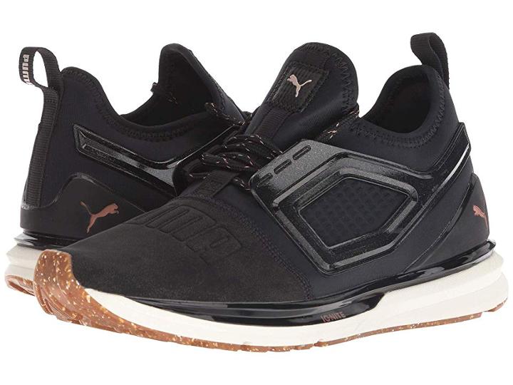 Puma Ignite Limitless 2 Crafted (puma Black/rose Gold) Women's Lace Up Casual Shoes