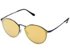Ray-ban Blaze Round Rb3574n 59mm (blue/dark Orange Mirror Gold) Fashion Sunglasses