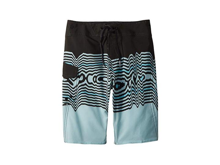 Volcom Kids Lido Vibes Mod Boardshorts (big Kids) (stealth) Boy's Swimwear