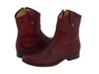 Frye Melissa Button Short (bordeaux Full-grain Leather) Cowboy Boots