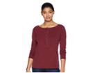 Woolrich Meadow Forks Long Sleeve Henley (tamarind) Women's Long Sleeve Pullover