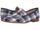 Sam Edelman Loraine (navy Multi Linen Gingham) Women's Dress Sandals