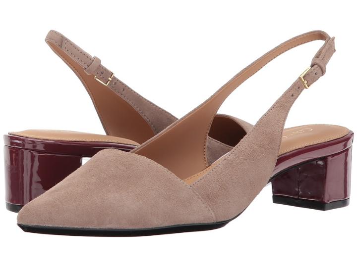 Calvin Klein Galinda (winter Taupe Kid Suede) Women's 1-2 Inch Heel Shoes
