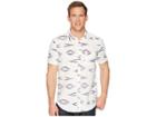 Lucky Brand Workwear Ikat Printed Shirt (salted Blue) Men's Clothing