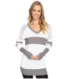 Blanc Noir Jockey Sweater (white/grey) Women's Sweater