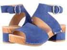 Dansko Minka (blue Milled Nubuck) Women's Toe Open Shoes