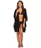 Roxy Desert Oasis Kimono Cover-up (anthracite) Women's Swimwear