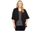 Calvin Klein Plus Plus Size Roll Sleeve Open Flyaway Jacket (black) Women's Coat