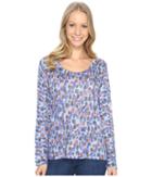 Nally & Millie Spotted Print Long Sleeve Top (multi) Women's Clothing