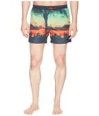 Boss Hugo Boss Threadfin Swim Trunk (open Blue) Men's Swimwear