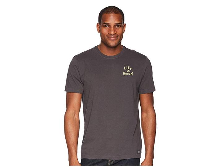 Life Is Good Positive Energy Vibes Crusher Tee (night Black) Men's T Shirt