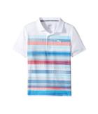 Puma Golf Kids Pixel Polo (big Kids) (bright White/fiery Coral) Boy's Short Sleeve Pullover