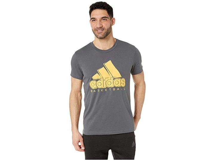 Adidas Badge Of Sport Solid Graphic Tee (grey Six) Men's T Shirt
