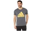 Adidas Badge Of Sport Solid Graphic Tee (grey Six) Men's T Shirt