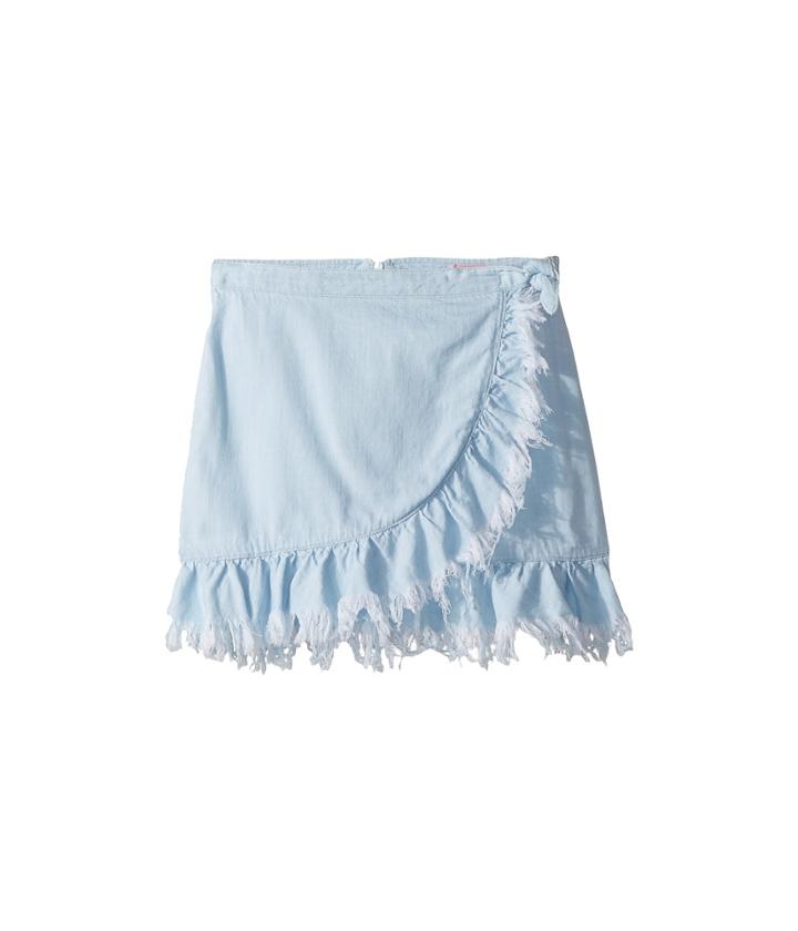 Blank Nyc Kids Ruffle Belted Skirt In Cloud Clover (big Kids) (cloud Clover) Girl's Skirt